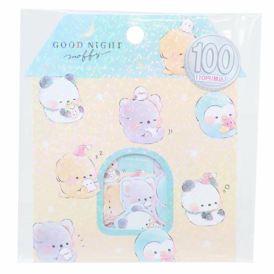 "Good Night Moffy" Sticker Flakes - Rosey’s Kawaii Shop
