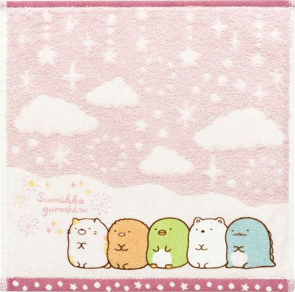 "Pink Clouds Sumikko" Mini Towel - Rosey’s Kawaii Shop