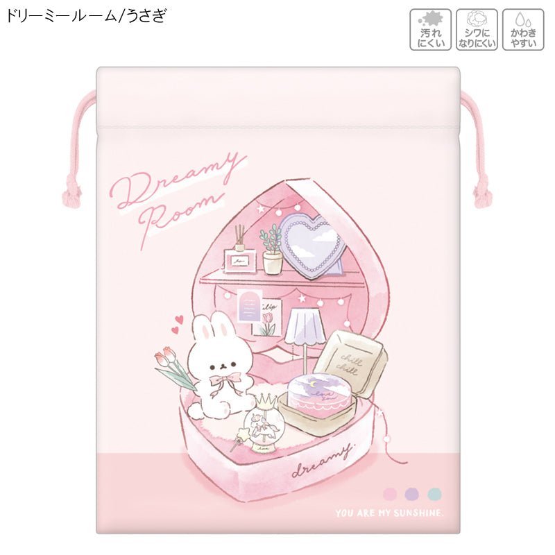 "Rabbit Dreamy Room" Drawstring Bag - Rosey’s Kawaii Shop