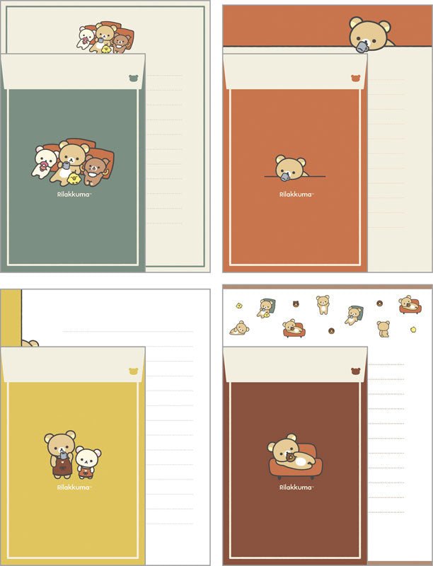 "Rilakkuma Home Cafe" Letter Set - Rosey’s Kawaii Shop