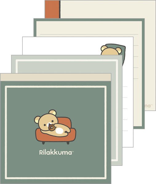 "Rilakkuma Home Cafe" Square Memo Pad - Rosey’s Kawaii Shop