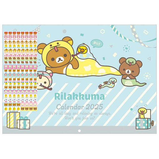 "2025 Rilakkuma A4 Wall Calendar" [CD39001] - Rosey’s Kawaii Shop