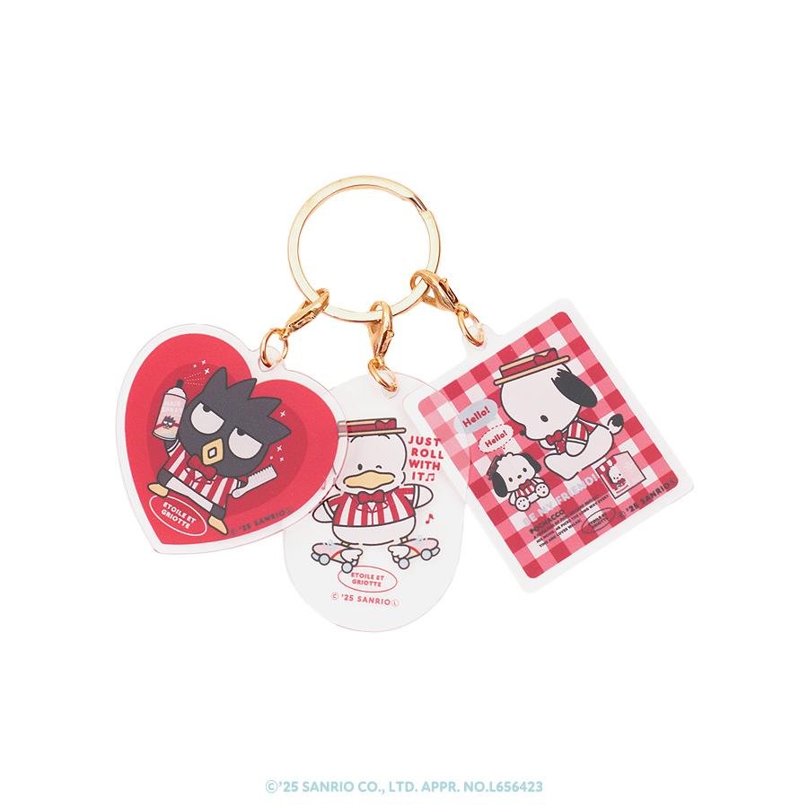 [BAD BADTZ MARU / PEKKLE / POCHACCO] "Sanrio HAPIDANBUI x Etoile Et Griotte" Keychain - Rosey’s Kawaii Shop