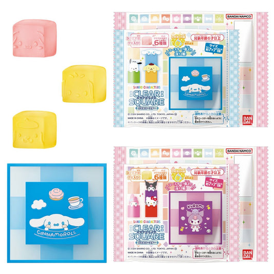 BANDAI "Sanrio Clear Square Coaster & Gummy" Blind Bag - Rosey’s Kawaii Shop