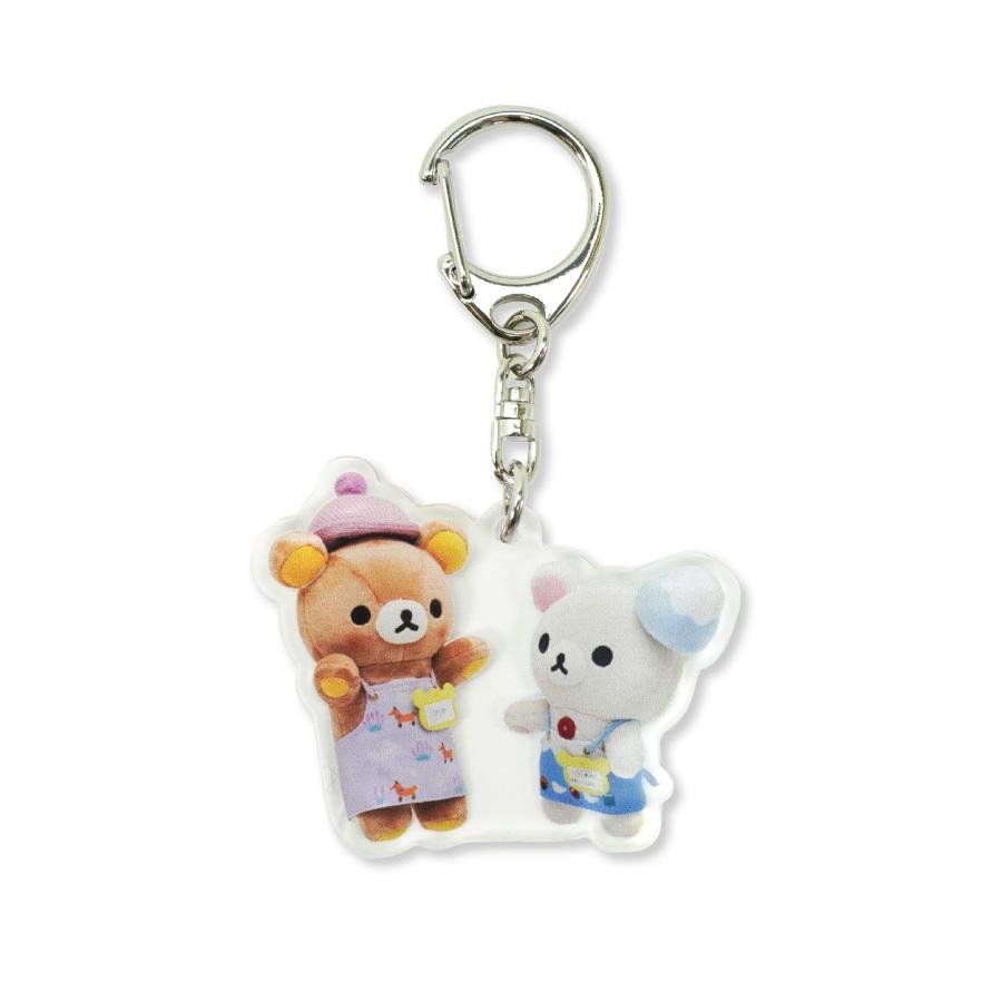 [Beanie & Mt. Fuji] LIMITED "Rilakkuma Store Manager" Acrylic Keychain - Rosey’s Kawaii Shop