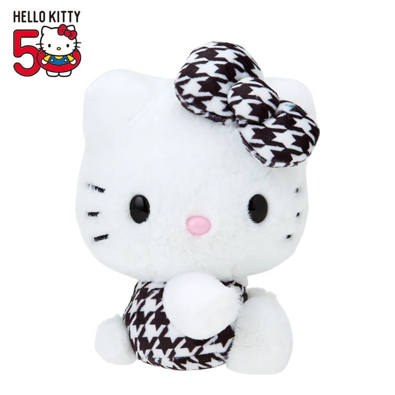 [BLACK HOUNDSTOOTH] "Limited Hello Kitty 50th Anniversary Shop" Plush - Rosey’s Kawaii Shop