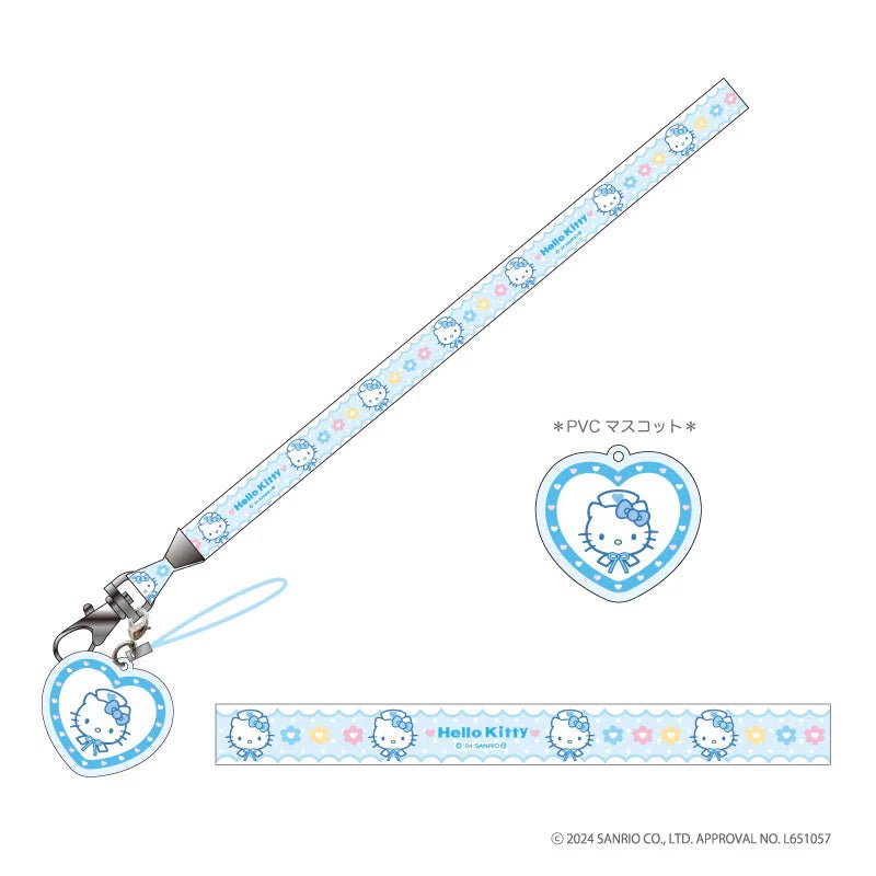 [BLUE] "90's Hello Kitty Summer Collection 2024" Lanyard - Rosey’s Kawaii Shop