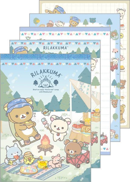 [BLUE] "Rilakkuma Komorebi Camp" A6 Memo Pad - Rosey’s Kawaii Shop