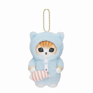 [Cat - BLUE] "Mofusand Pajama" Plush Keychain - Rosey’s Kawaii Shop