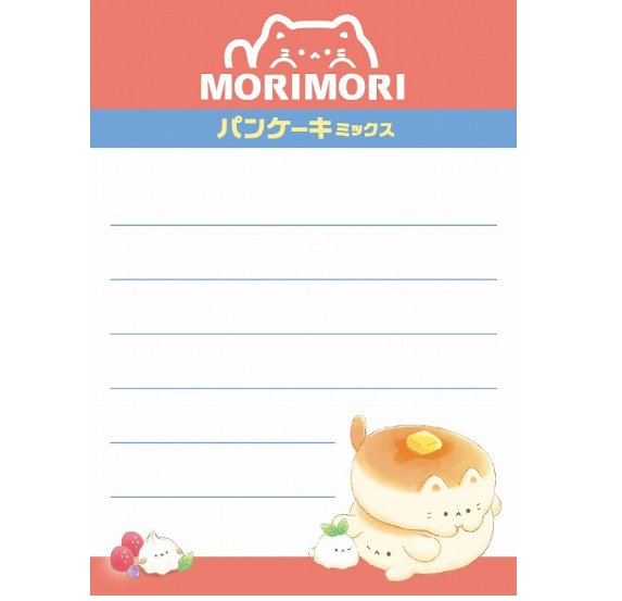 "Cat Pancakes Morimori" Small Memo - Rosey’s Kawaii Shop