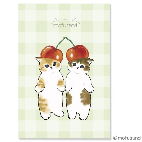 [CHERRY] "Mofusand Fruits" Postcard - Rosey’s Kawaii Shop