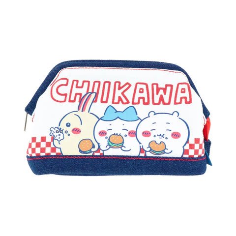 "Chiikawa Hamburger" Denim Pouch - Rosey’s Kawaii Shop