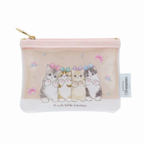 [CREAM] "Mofusand Ribbon" Mini Pouch - Rosey’s Kawaii Shop