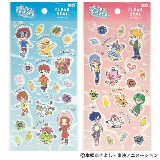 "Digimon Adventure" CLEAR Sticker Sheet - Rosey’s Kawaii Shop