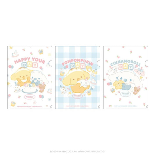 "Etoile Et Griotte x Pompompurin and Cinnamoroll" 3P File Folder Set - Rosey’s Kawaii Shop