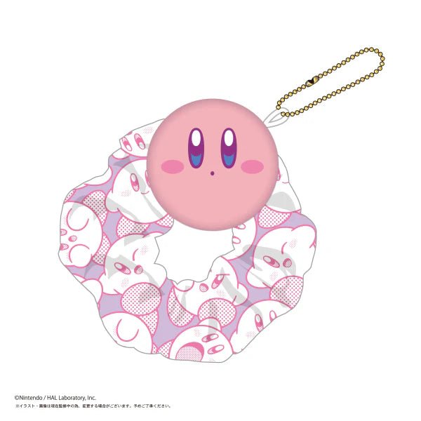 [FACE] "Kirby's Dream Land" Scrunchie & Badge - Rosey’s Kawaii Shop