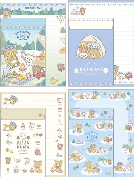 [FIRE] "Rilakkuma Komorebi Camp" Letter Set - Rosey’s Kawaii Shop