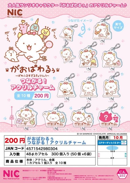 *GACHAPON* "Gaopowerroo Charm" Keychain - Rosey’s Kawaii Shop