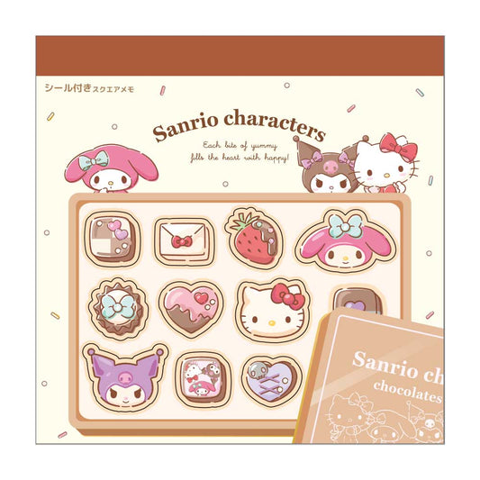 [GIRLS] "Sanrio Chocolate" Square Memo Pad - Rosey’s Kawaii Shop