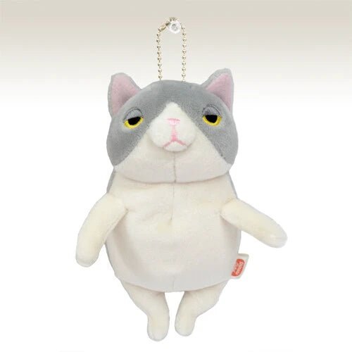 [GRAY CAT] "Fuwatoro Animal" Plush Keychain - Rosey’s Kawaii Shop