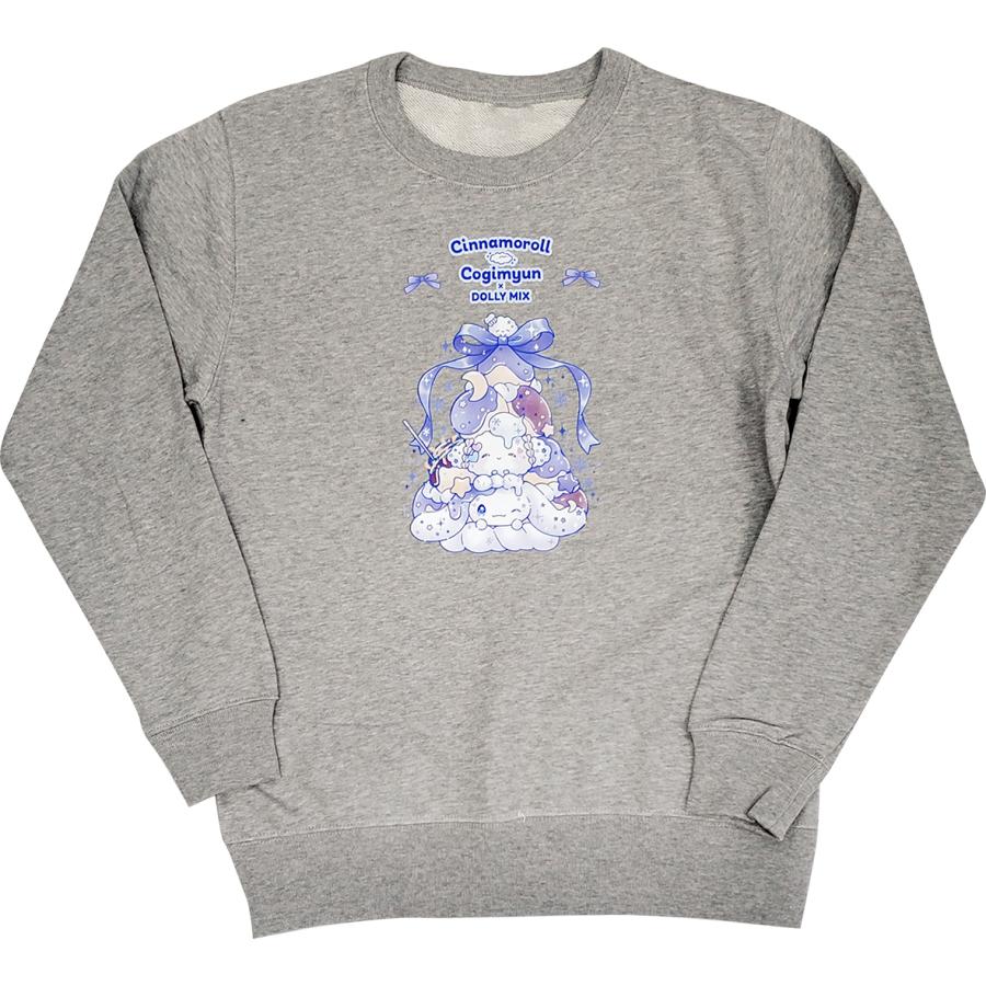 [GRAY] LIMITED "Cinnamoroll & Cogimyun x DOLLY MIX" Sweater - Rosey’s Kawaii Shop