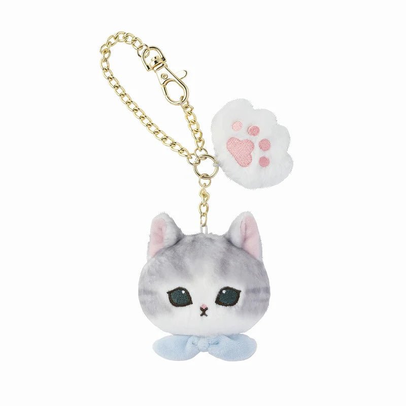 [GRAY] "Mofusand Face Bag Charm" Plush Keychain - Rosey’s Kawaii Shop