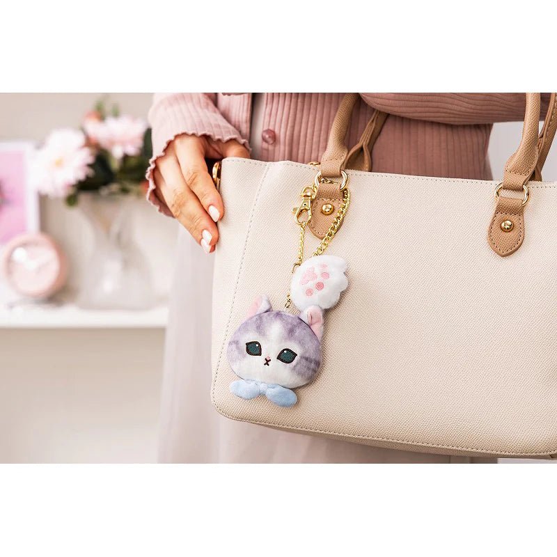 [GRAY] "Mofusand Face Bag Charm" Plush Keychain - Rosey’s Kawaii Shop