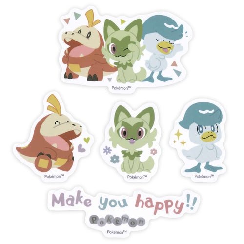 [GREEN] "Pokemon Makes You Happy" Sticker Set - Rosey’s Kawaii Shop