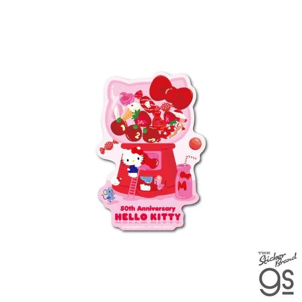 [GUMBALL] "Hello Kitty 50th Anniversary" Die-Cut Sticker - Rosey’s Kawaii Shop