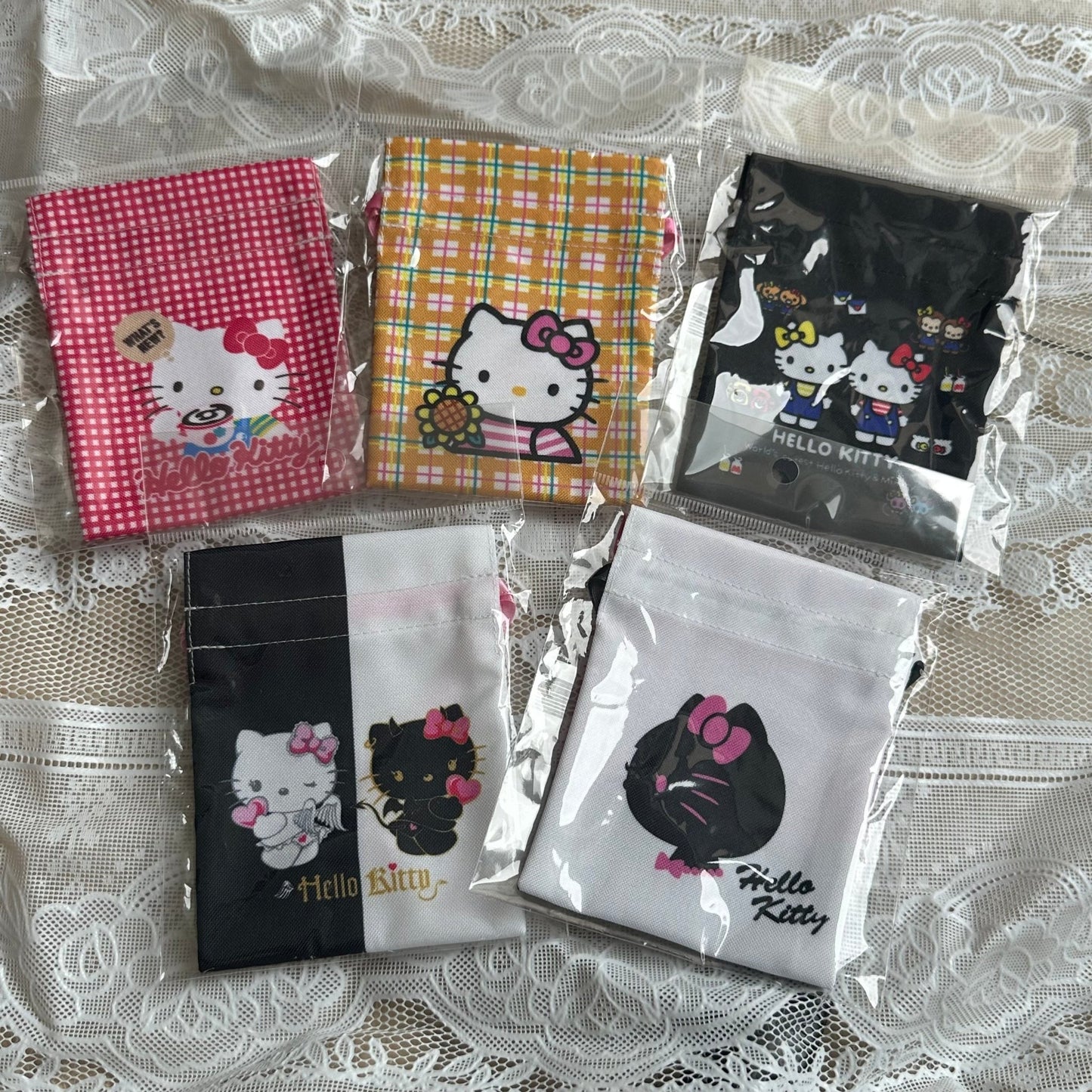 "Hello Kitty 50th Anniversary" Drawstring Bag - Rosey’s Kawaii Shop