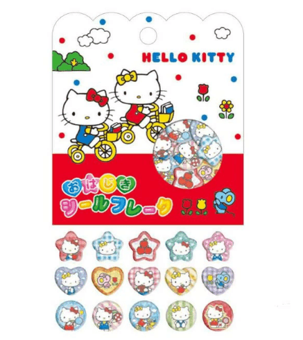 [HELLO KITTY & MIMMY] "Sanrio Holographic Drop" Sticker Flakes - Rosey’s Kawaii Shop