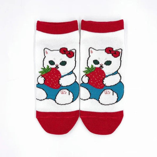 [HELLO KITTY] "Mofusand x Sanrio" Ankle Socks - Rosey’s Kawaii Shop