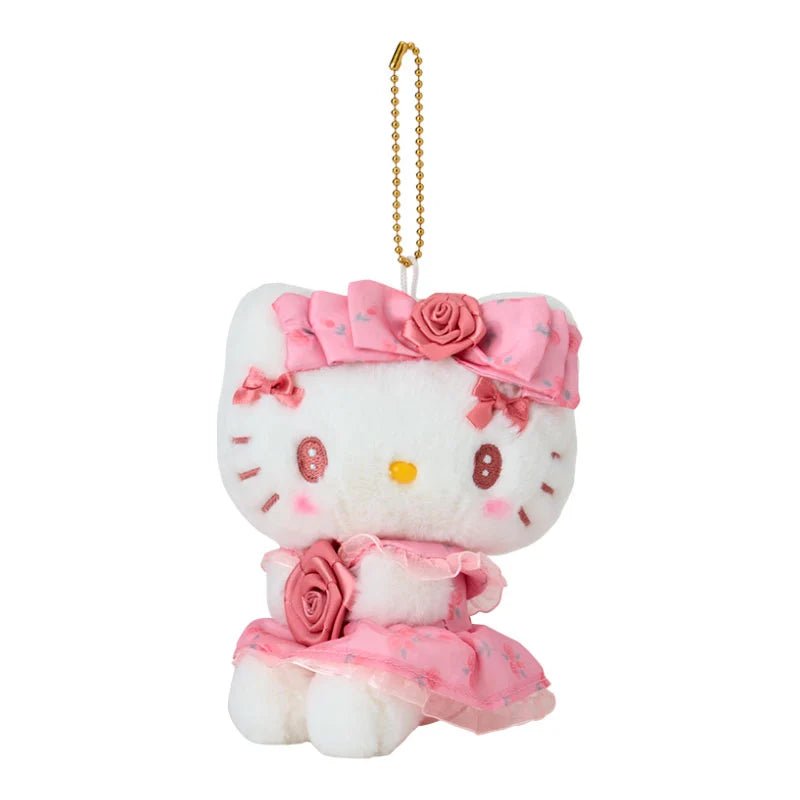 [HELLO KITTY] "Sanrio Dolly Rose" Plush Keychain - Rosey’s Kawaii Shop