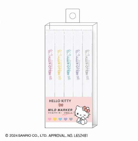 [HELLO KITTY] "Sanrio Mild Marker" Highlighters - Rosey’s Kawaii Shop