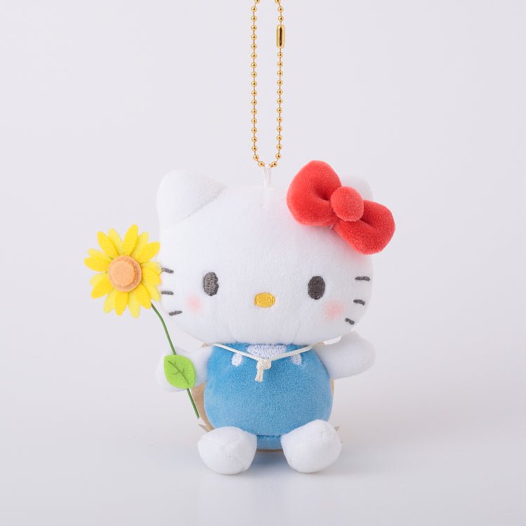 [HELLO KITTY] "Sanrio Sunflower Mokyu Mokyu" Plush Keychain - Rosey’s Kawaii Shop