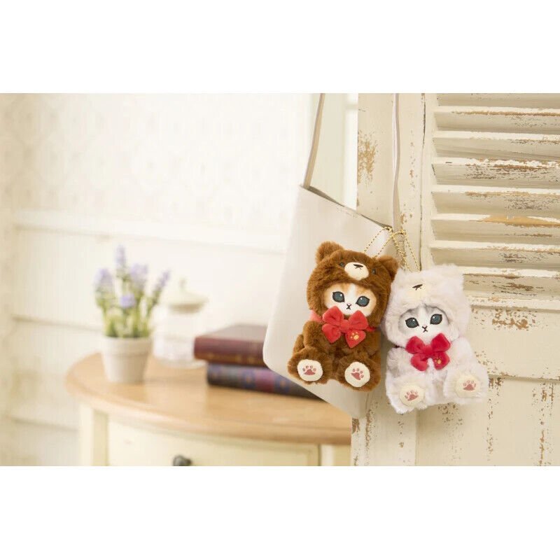 [IVORY] "Mofusand Teddy Bear" Plush Keychain - Rosey’s Kawaii Shop