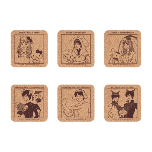 "Junji Ito x Sanrio" Cork Coaster - Rosey’s Kawaii Shop