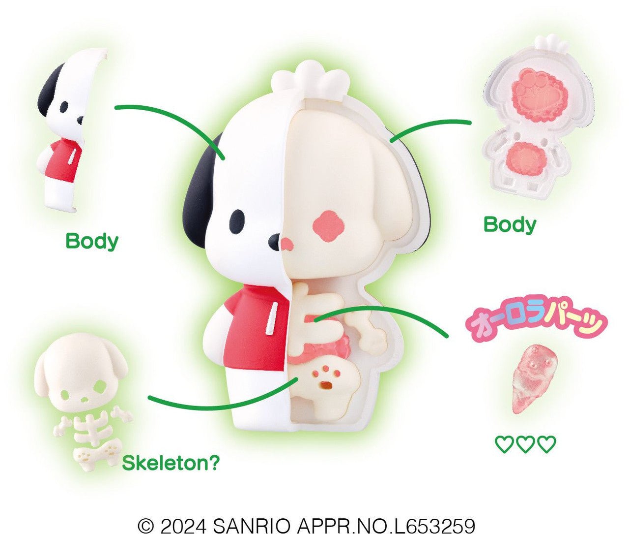 KAITAI FANTASY "Sanrio Skeleton [Pure Pink]" Figure Blind Box - Rosey’s Kawaii Shop