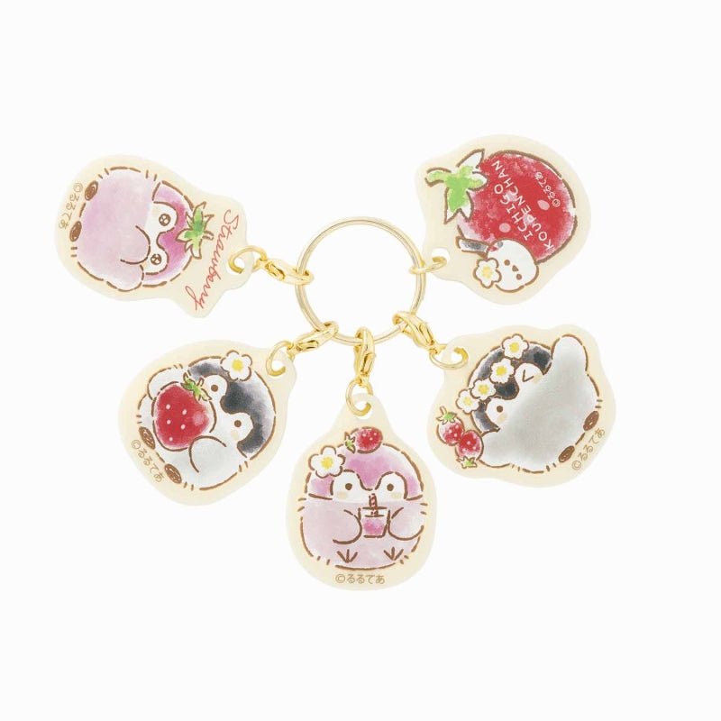 "Koupenchan Strawberry" 5-Charm Keychain - Rosey’s Kawaii Shop