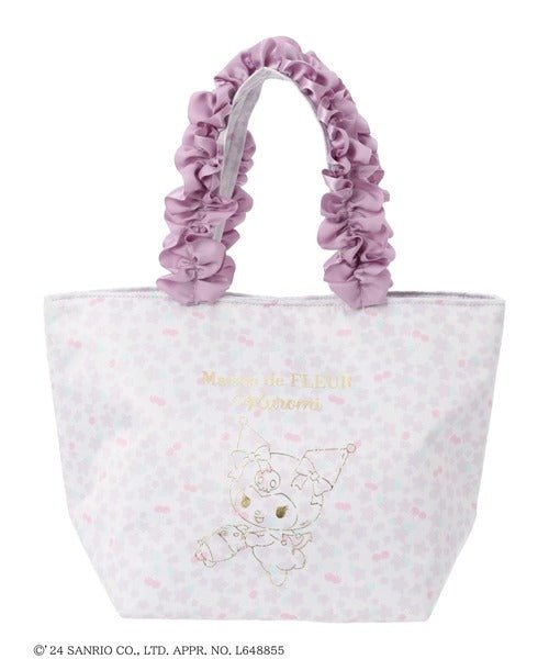 [KUROMI] "Maison de FLeur x Sanrio" Frill Mini Tote Bag - Rosey’s Kawaii Shop