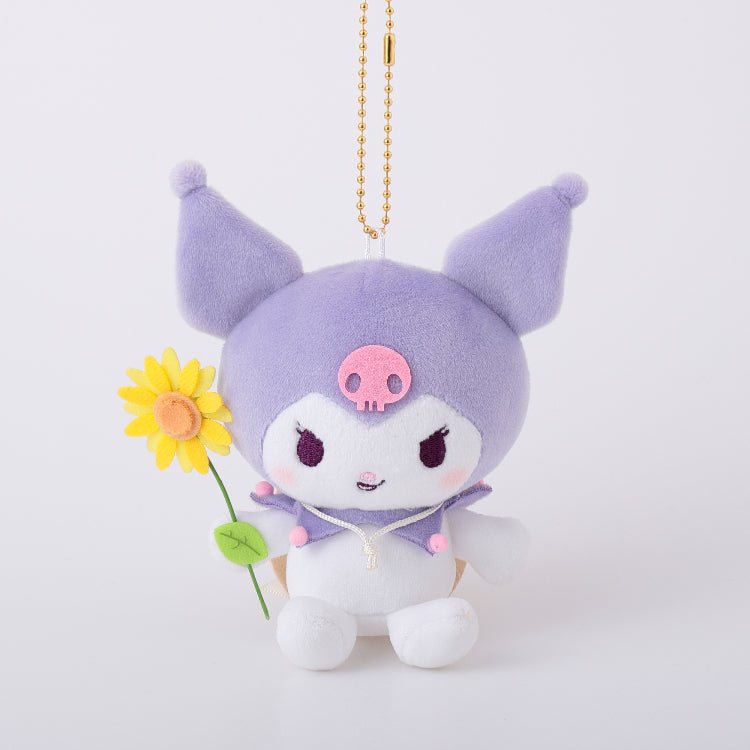 [KUROMI] "Sanrio Sunflower Mokyu Mokyu" Plush Keychain - Rosey’s Kawaii Shop