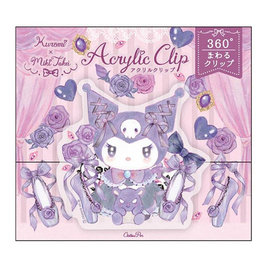 [KUROMI] "Takei Miki x Sanrio" Acrylic Clip - Rosey’s Kawaii Shop