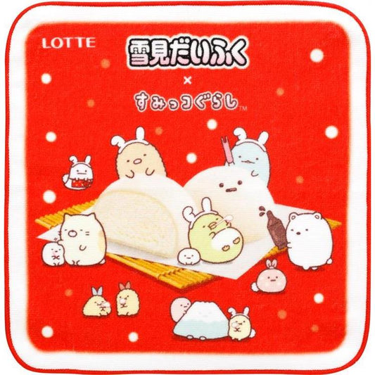 LIMITED "Lotte Yukimi Daifuku x Sumikko Gurashi" Mini Towel - Rosey’s Kawaii Shop