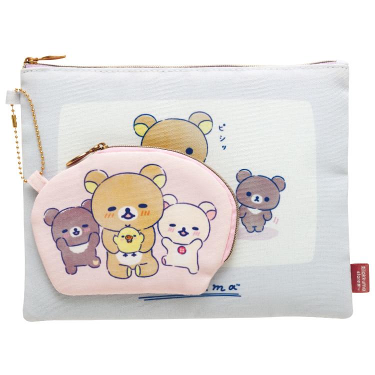 LIMITED "Rilakkuma: Anata ni Yorisou" Flat Pouch Set - Rosey’s Kawaii Shop