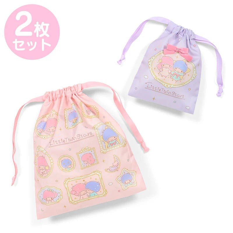 "Little Twin Stars Frame" Drawstring Bag Set - Rosey’s Kawaii Shop