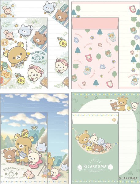 [LOOK SKY] "Rilakkuma Komorebi Camp" Letter Set - Rosey’s Kawaii Shop