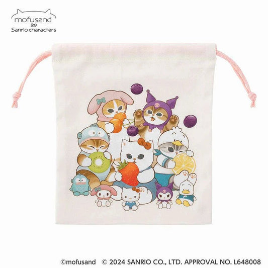 "Mofusand x Sanrio" Drawstring Bag - Rosey’s Kawaii Shop