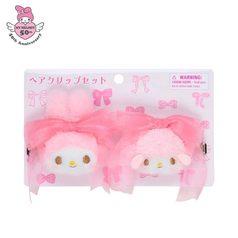 "My Melody Ribbon Princess" Hair Clip Set - Rosey’s Kawaii Shop