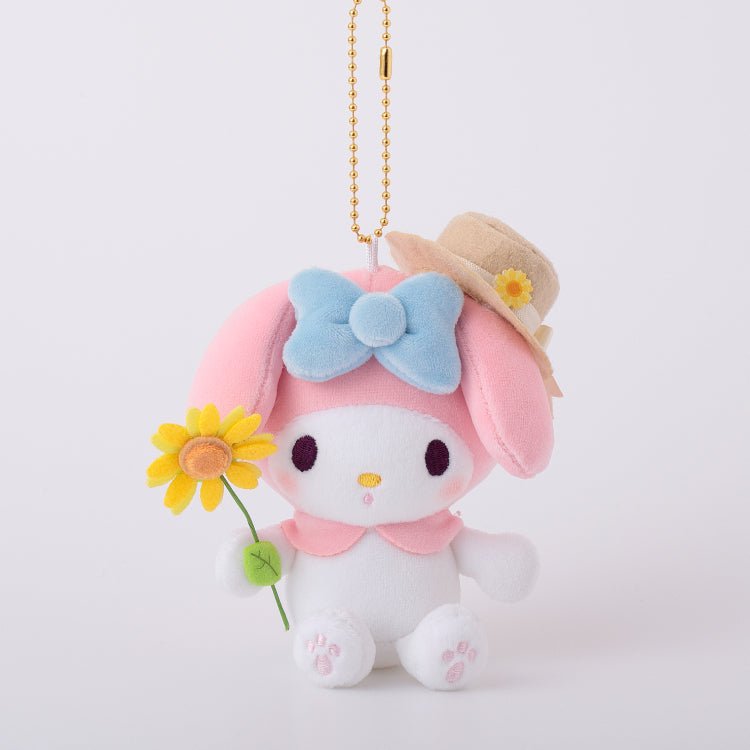 [MY MELODY] "Sanrio Sunflower Mokyu Mokyu" Plush Keychain - Rosey’s Kawaii Shop