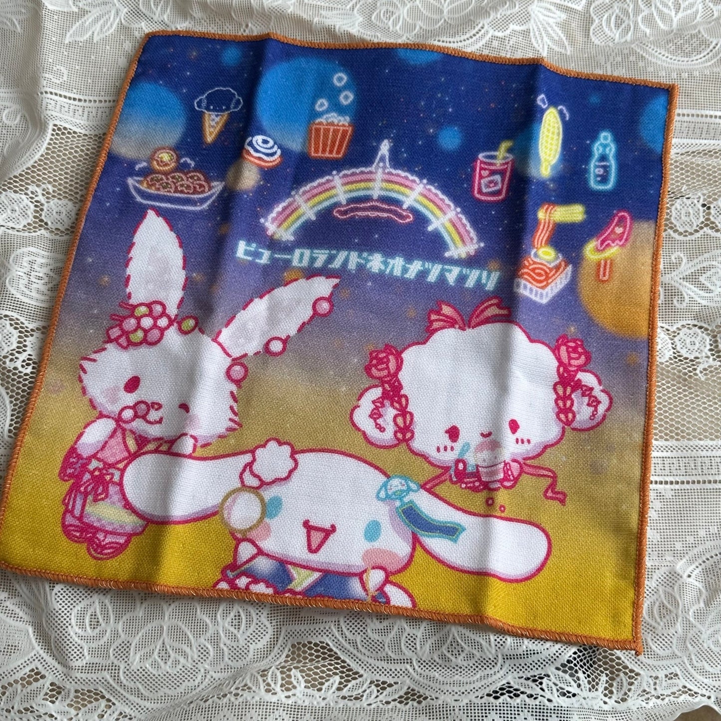 "Neon Festival Sanrio Puroland" Mini Towel - Rosey’s Kawaii Shop